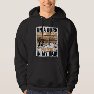 Vintage-Wüsten-Highway-Wind-Grafik-T-Shirt-Design Hoodie