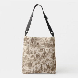 Vintage-Wüsten-Toile nahtloses Muster Tragetaschen Mit Langen Trägern