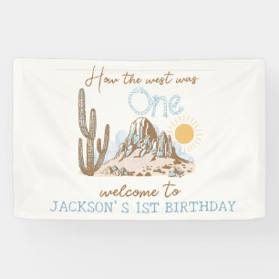 Vintage-Wüsten-Western-Geburtstags-Einladungsbanne Banner