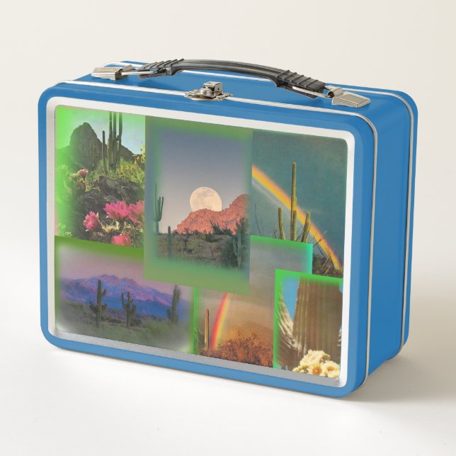 Vintage Wüstenlandschaft Lunchbox (Vorderseite)