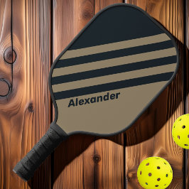 Vintage Wüstenstreifen mit Namen Pickleball Schläger