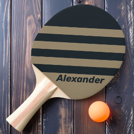 Vintage Wüstenstreifen mit Namen Tischtennis Schläger