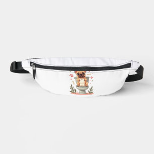 Vintage wütender französischer Bulldogge mit Toile Bauchtasche