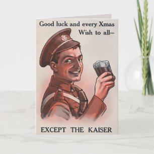 Vintage WW1-Weihnachtskarte Feiertagskarte