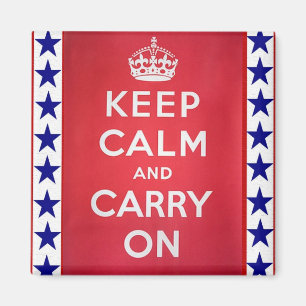 Vintage WW2 Keep Calm und Mach Weiter Magnet