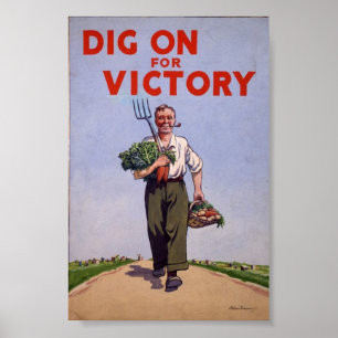 Vintage WW2-Propaganda Poster