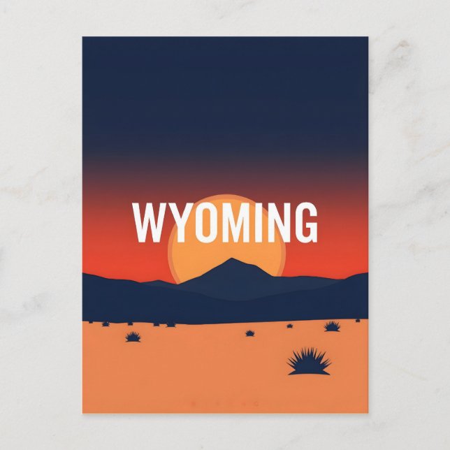 Vintage Wyoming Postkarte (Vorderseite)