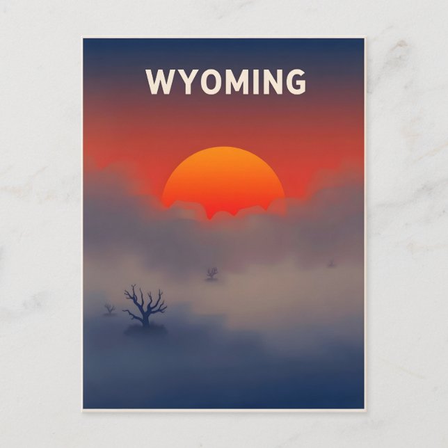 Vintage Wyoming Postkarte (Vorderseite)