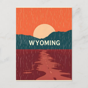 Vintage Wyoming Postkarte