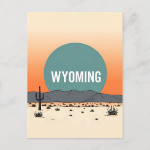 Vintage Wyoming Postkarte