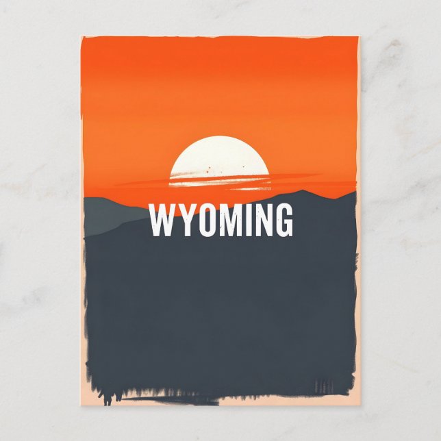 Vintage Wyoming Postkarte (Vorderseite)