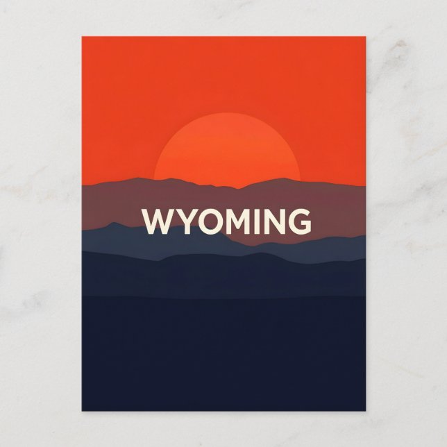 Vintage Wyoming Postkarte (Vorderseite)