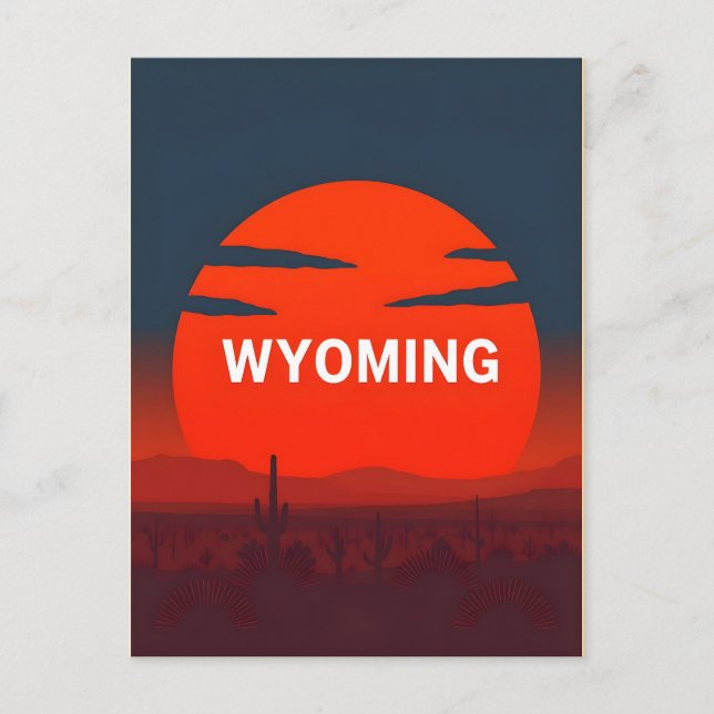Vintage Wyoming Postkarte (Vorderseite)