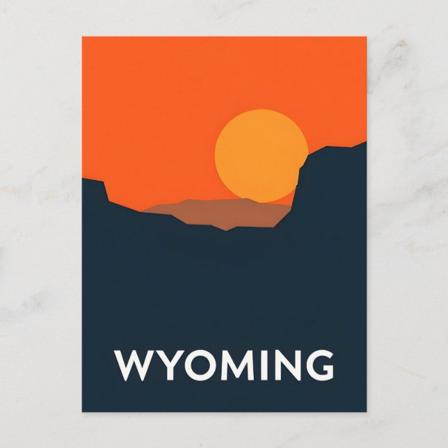Vintage Wyoming Postkarte (Vorderseite)