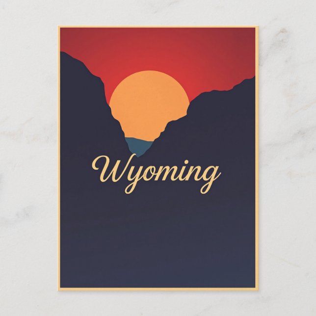 Vintage Wyoming Postkarte (Vorderseite)