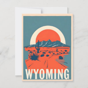 Vintage Wyoming Postkarte