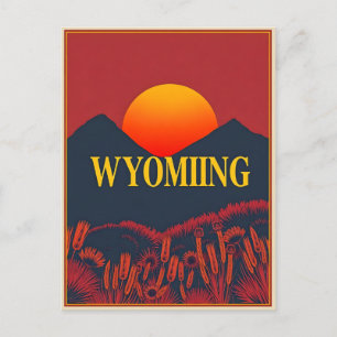 Vintage Wyoming Postkarte