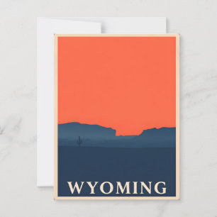 Vintage Wyoming Postkarte