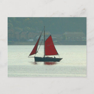 Vintage-Yacht in Cardiff Bay Postkarte