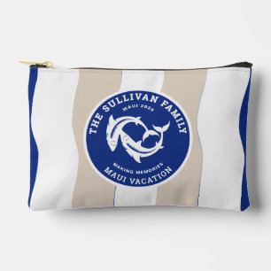 Vintage-Yachtclub-Hai-Familien-Strandabzeichen Zubehörtasche