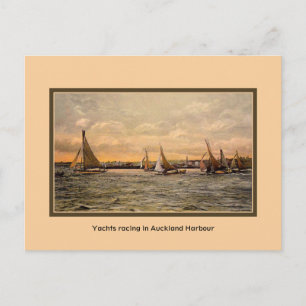 Vintage Yachten in Auckland Harbour NZ Postkarte