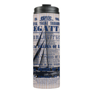 Vintage-Yachtrennen-Werbung Thermosbecher