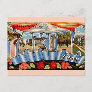 Vintage Yakima Washington  Postkarte