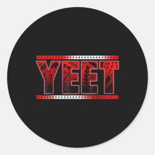 Vintage Yeet Funny Sprichwort Meme for Men Women B Runder Aufkleber
