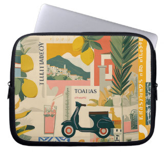 Vintage Yellow Mediterranean Lemons Italian Coast  Laptopschutzhülle