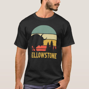 Vintage Yellowstone Nationalpark Büffel Retro Su T-Shirt