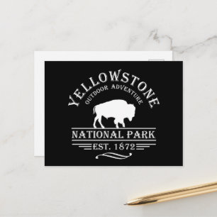Vintage Yellowstone Nationalpark Feiertagspostkarte