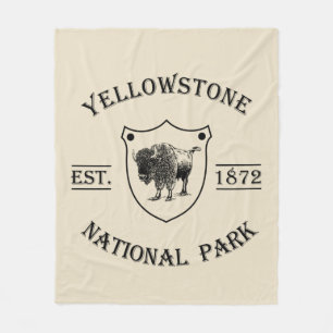 Vintage Yellowstone-Nationalpark Fleecedecke