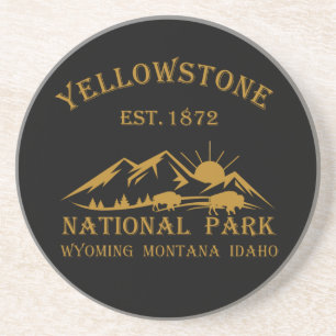 Vintage Yellowstone Nationalpark Getränkeuntersetzer