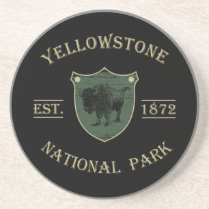 Vintage Yellowstone Nationalpark Getränkeuntersetzer