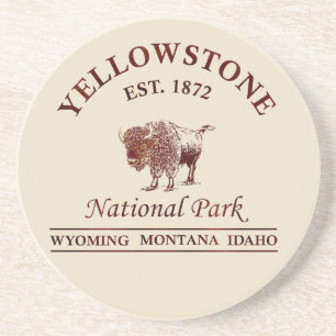 Vintage Yellowstone Nationalpark Getränkeuntersetzer