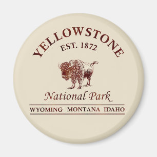 Vintage Yellowstone Nationalpark Magnet