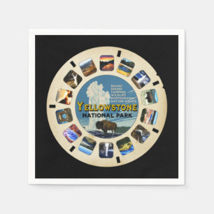 VINTAGE YELLOWSTONE NATIONALPARK THEMENPARTY SERVIETTE