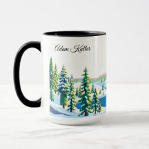Vintage Yellowstone Nationalpark Winterwald