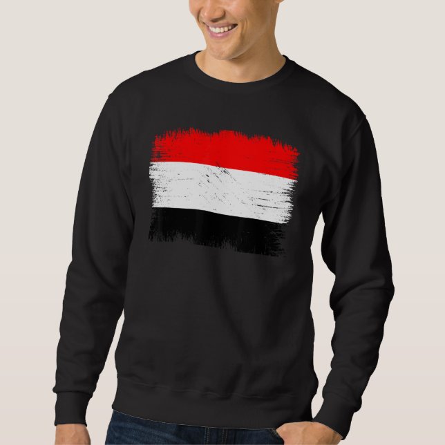 Vintage Yemen Flag Yemeni Independence Day Sweatshirt (Vorderseite)