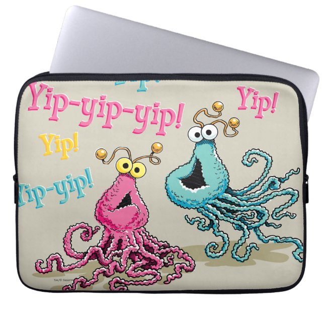 Vintage Yip-Yips Laptopschutzhülle (Vorderseite)