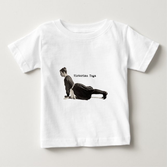 Vintage Yoga-Frau bis Hund Antike Baby T-shirt (Vorderseite)