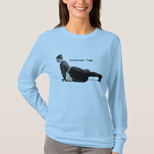 Vintage Yoga-Frau bis Hund Antike T-Shirt (Vorderseite)