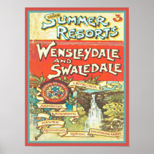 Vintage Yorkshire Railroad Reiseführer Poster