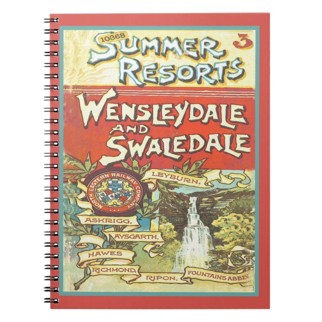 Vintage Yorkshire Railroad Touristenführer Kunst Notizblock (Vorderseite)