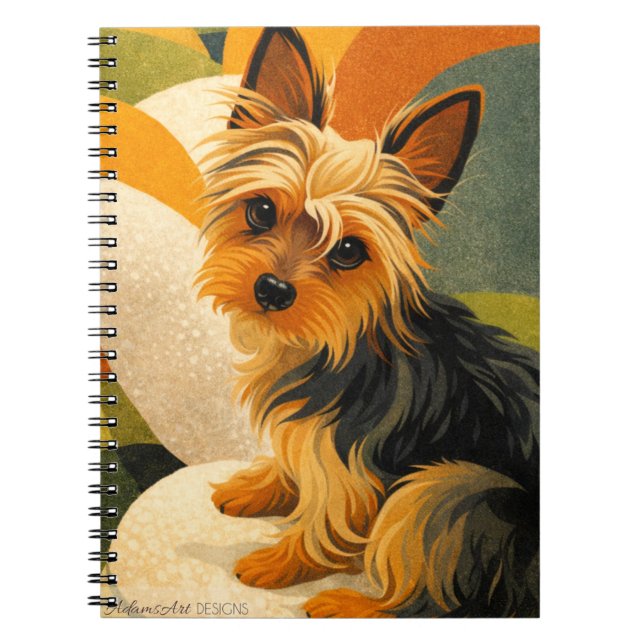 Vintage-Yorkshire-Terrier-Kunst Notizblock (Vorderseite)