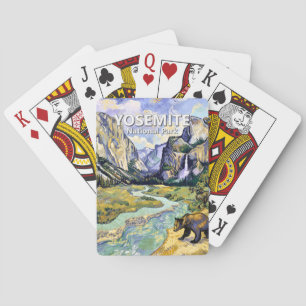 Vintage Yosemite El Capitan Bären Tunnelblick Male Spielkarten
