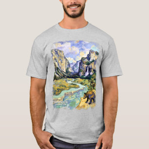 Vintage-Yosemite-El-Capitan-Bären-Tunnelblick-Male T-Shirt