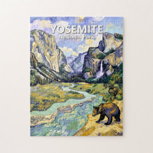Vintage Yosemite El Capitan Bear Tunnel View Maler Puzzle