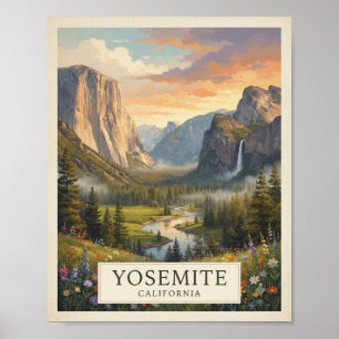 Vintage Yosemite Kalifornien Reiseplakat Nation Poster