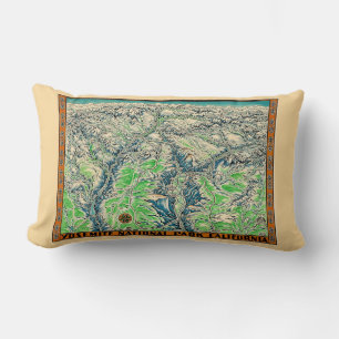 Vintage Yosemite-Karte Lendenkissen